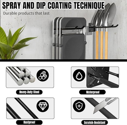 Heavy Duty Garage Hooks and Tool Organizer, Wall Mount Utility Storage Hangers - Image 3