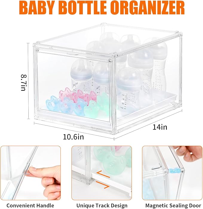 YESGIRL 2 Packs Clear Baby Bottle Organizer - Image 2
