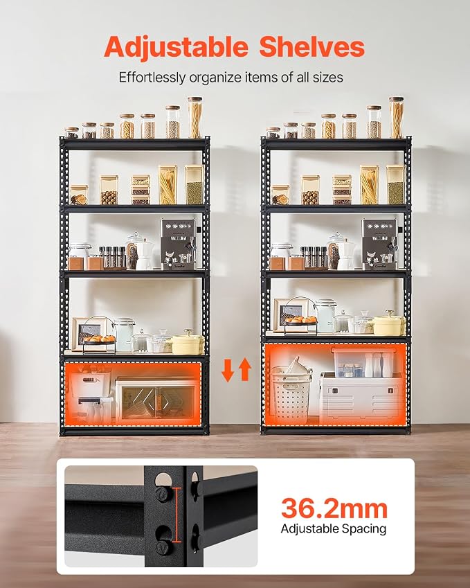 VEVOR Storage Shelves, 2000 lbs, 5 Tier Garage Storage Shelving - Image 5
