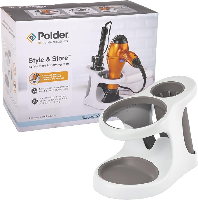 Polder White/Gray Style and Store Bathroom Accessory - Image 2
