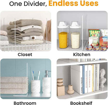 Shelf Dividers for Closet Organization – Acrylic Clear Sturdy Dividers to Keep - Image 6