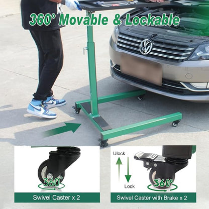 Adjustable Height Mobile Work Table, Foldable Table - Image 4