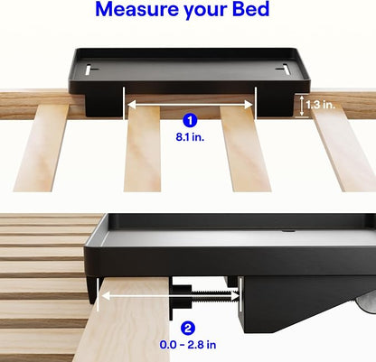 BedShelfie Bedside Shelf for Dorm Room Bunk Bed & Top Bunk, College Dorm Room - Image 5