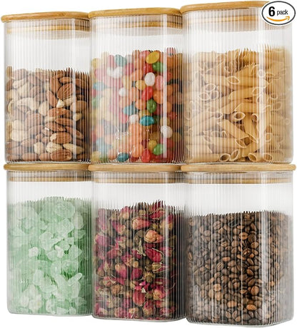 37oz Airtight Glass Square Storage Canisters by Delicatedtoservicecustomer