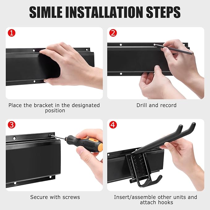 64 Inch Garage Tool Organizers Storage Rack System - Image 8