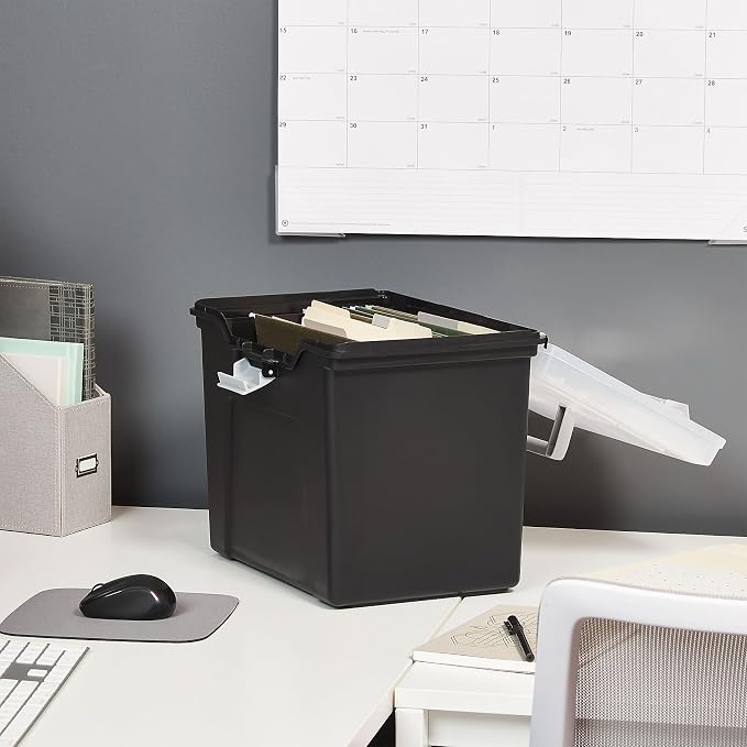 STAPLES File Box Portable Tote, Letter Size, 4/Carton | Lightweight storage tote - Image 7