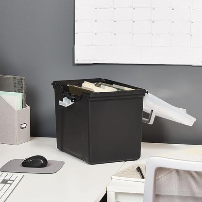 STAPLES File Box Portable Tote, Letter Size, 4/Carton | Lightweight storage tote - Image 7