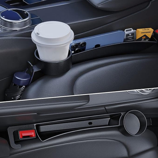 Car Seat Gap Plug with Storage Slot, Auto Gap Filler Organizer with Cup Holder by Unknown