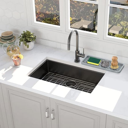 EG-SIPRO Silicone Sponge Holder, Extra Large 12" Kitchen Sink Organizer Tray - Image 6