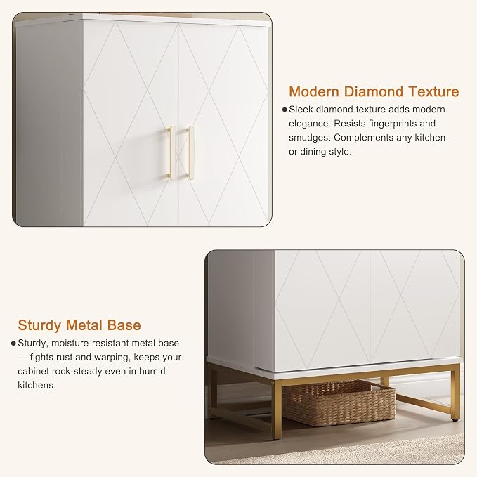 Saudism Pantry Cabinet, Large Cupboard - Image 4