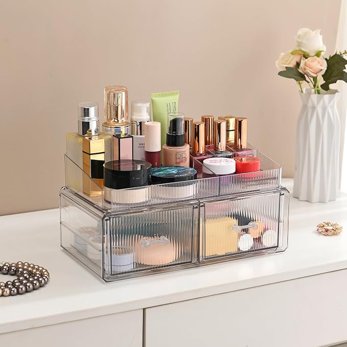 ZHIAI stackable storage drawer, cosmetic acrylic storage box, cosmetics and - Image 5
