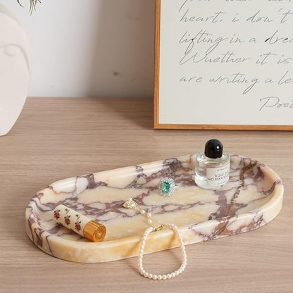 Koville Natural Marble Tray for Decor, Marble Vanity Tray for Perfume, Stone - Image 5
