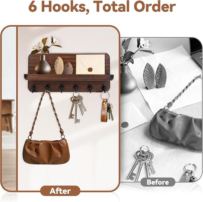Key Holder for Wall, Mail Organizer Wall Mount - Image 3