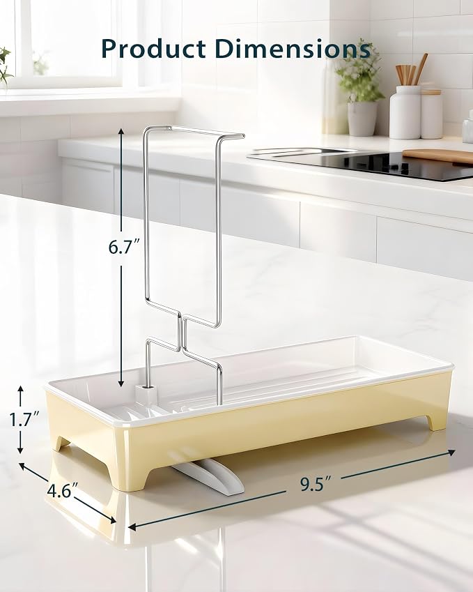 Ceramic-Look Sink Caddy, Rustproof Sponge Holder - Image 6