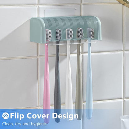 5 Slots Toothbrush Holder Wall Mount - Image 3