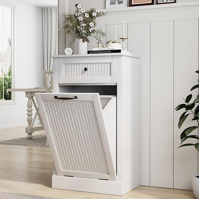 Tilt Out Laundry Hamper Cabinet, 10 Gallon Laundry Cabinet by Unknown