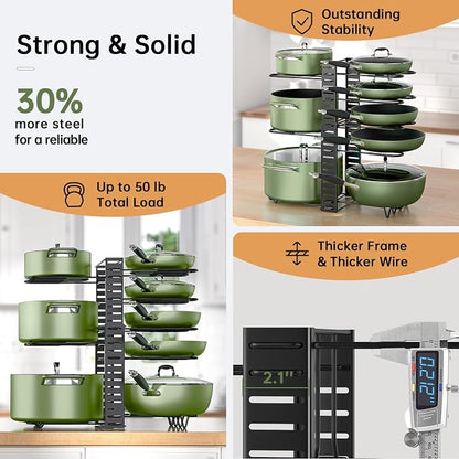 MUDEELA Pots and Pans Organizer Rack - Image 7