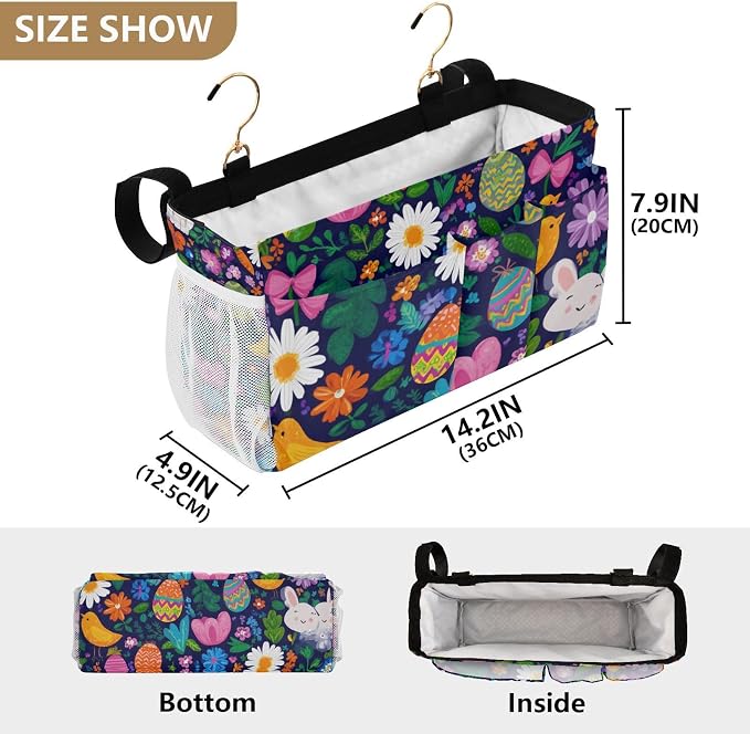 Easter Daisy Rabbit Birds Eggs Bedside Caddy - Image 4