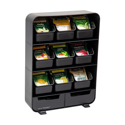 Mind Reader Tea Bag Organizer, Tea Station Organizer, Countertop Storage by MindReader