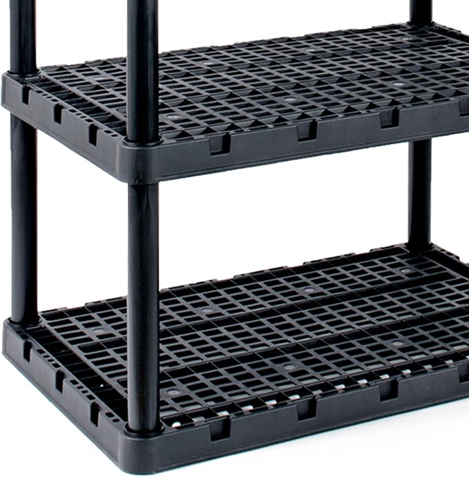 Gracious Living 3 Pack XL Heavy-Duty Storage Shelves, Knect-A-Shelf 4-Shelf - Image 9