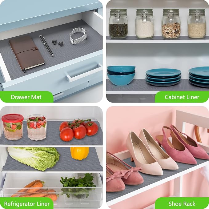 Shelf Liners for Kitchen Cabinets Refrigerator Liners Waterproof & Oil-Proof - Image 2