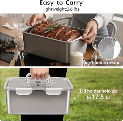 8 PCS Large Stainless Steel Food Storage Containers - Image 3