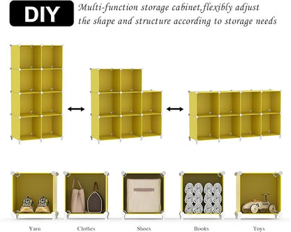 AWTATOS Cube Storage Organizer, 8 Cube Closet Organizers Stackable, DIY Plastic - Image 6