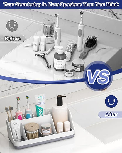 Bathroom Counter Organizer and Storage, 7 Slots Detachable Toothbrush Holders - Image 5