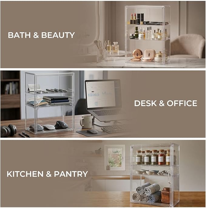 Baby Bottle Organizer – Large Adhesive Wall-Mount 3 Tier Adjustable Acrylic - Image 7