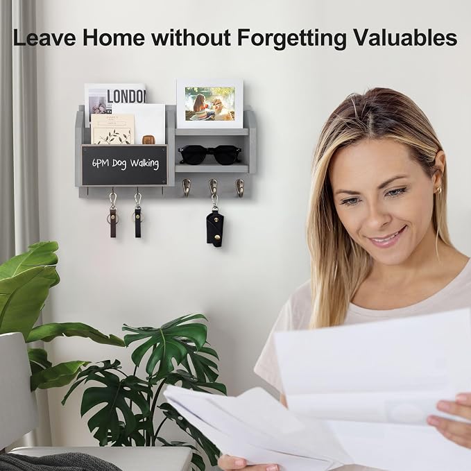 Lwenki Mail and Key Holder – Wall Mount Key Hanger - Image 4