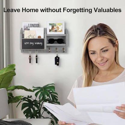 Lwenki Mail and Key Holder – Wall Mount Key Hanger - Image 4