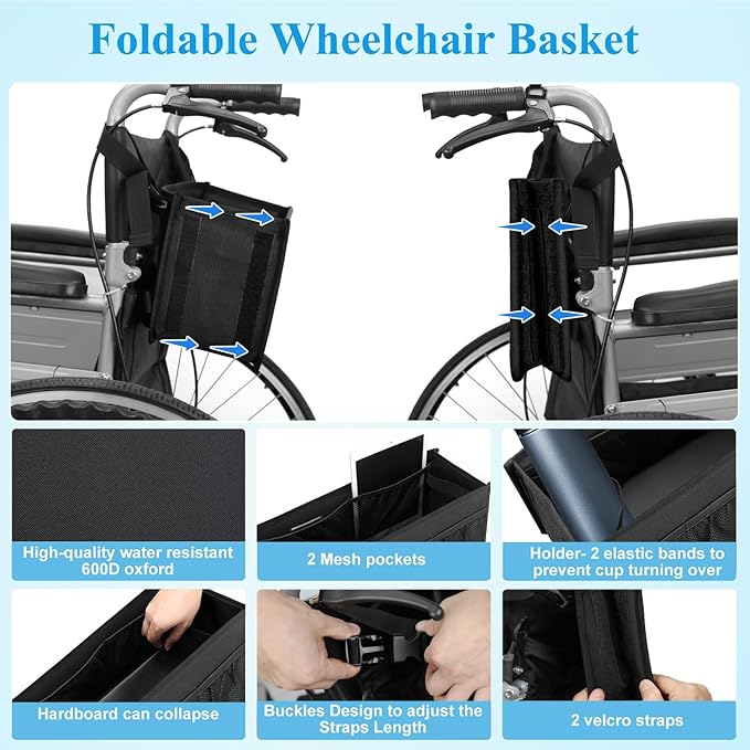 Dotday Wheelchair Backpack, Wheelchair Basket - Image 3