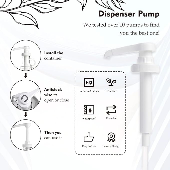 2 Pcs Glass Liquid Laundry Detergent Dispenser, Half Gallon Laundry Soap - Image 4