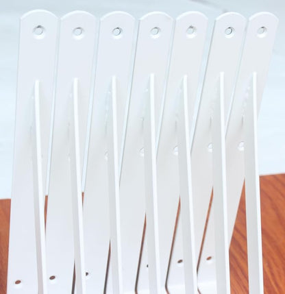 8 Pack L10 x H 8" White Heavy Duty Shelf Brackets - Image 6