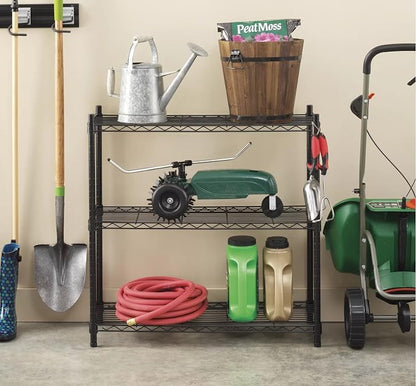 3-Tier Storage Shelves Adjustable, MGHH Wire Shelving Heavy Duty Storage Rack - Image 2