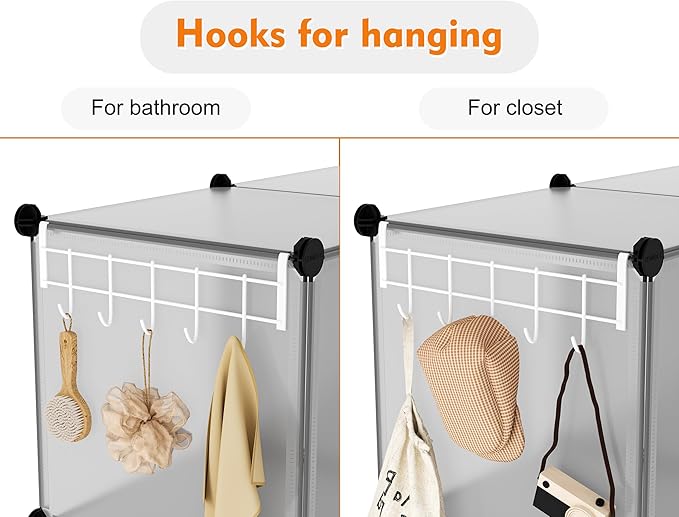 HOMIDEC 6 Light Grey Cube Storage Organizer, Modular Storage Shelf - Image 5