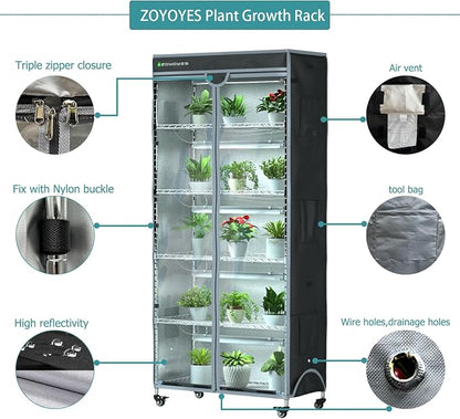 Indoor Greenhouse 6-Tier Plant Rack - Image 3