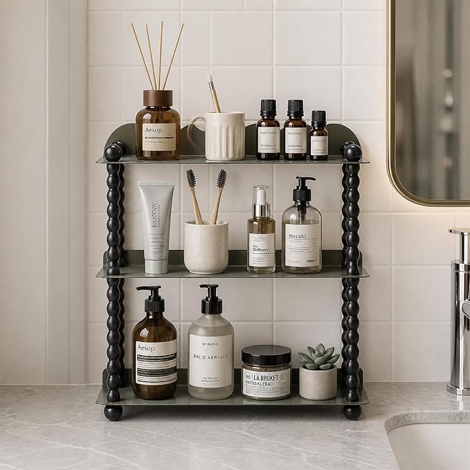 3-Tier Bathroom Counter Organizer, Water Proof Countertop Shelf | Vintage - Image 9