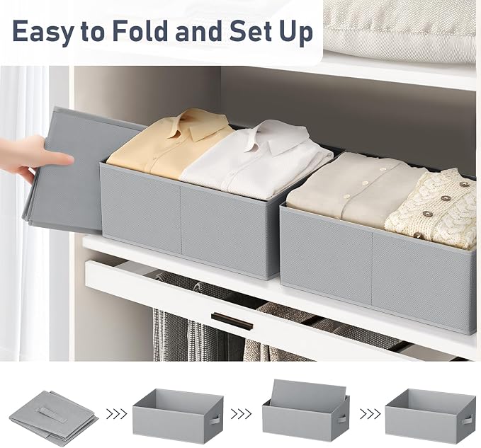 DIMJ Closet Storage Bins 8 Pack - Image 5