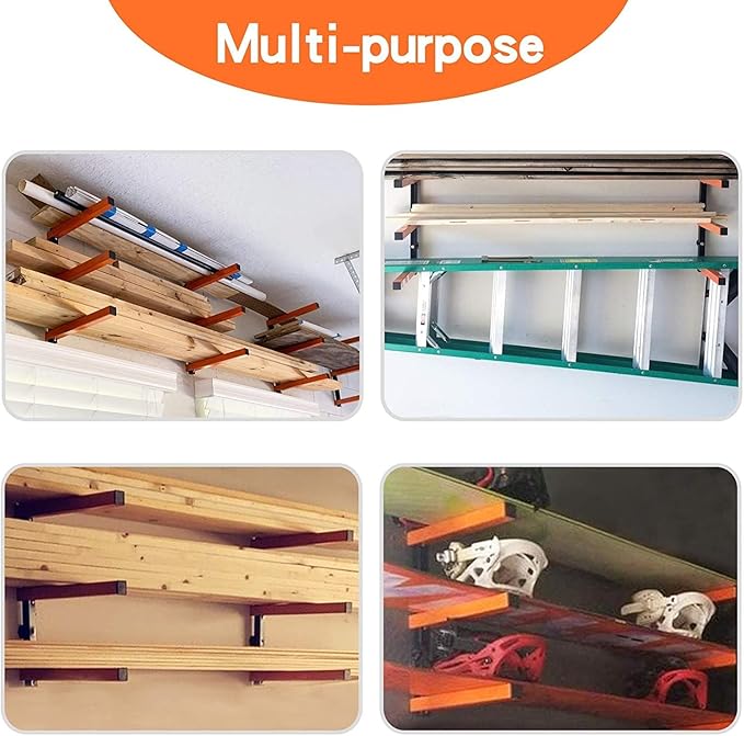 Ultrawall Wall Mount Wood Organizer Racks, Lumber Storage Metal Racks Wood - Image 6