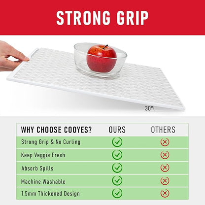 Cooyes Refrigerator Liners, Non-Slip Fridge Liners Washable, Absorbent - Image 3