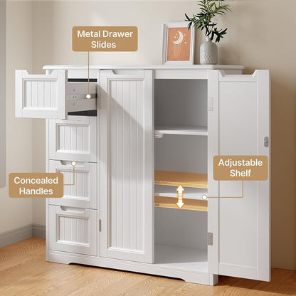 Gizoon Storage Cabinet, Adjustable Shelf, Modern Floor Cabinet - Image 5