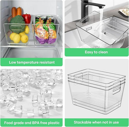 4 Pack Clear Plastic Storage Bins, Plastic Containers - Image 5