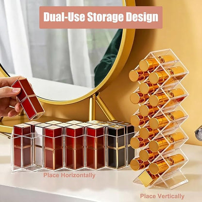 Lipstick Organizer, 16 Slots Fish Shape Cosmetic Lip Gloss Tower - Image 4