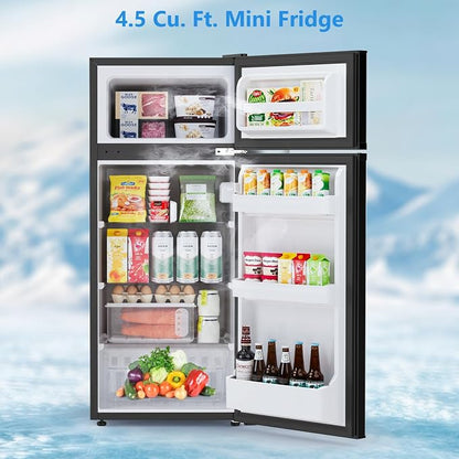 4.5 Cu.Ft Mini Fridge with Freezer, 2-Door Compact Refrigerator With 2 - Image 3