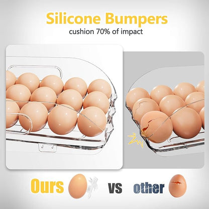 Egg Holder for Fridge, Automatic Steady Rolling Egg Container - Image 3