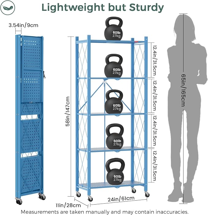 DEANIC 5-Shelf Folding Bookcase - Image 3