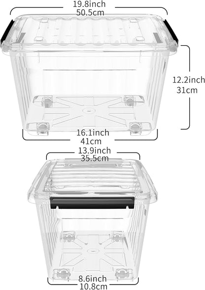 Cetomo 40Qt*6 Plastic Storage Bins, Storage Box, 6 Pack, Organizing Container - Image 3