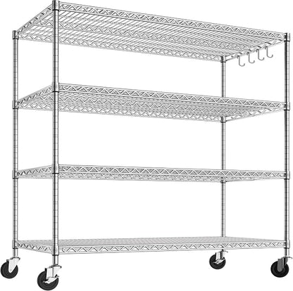 PrimeZone 4 Tier 55.5" Wx24 Dx76 H Wire Shelving by PrimeZone