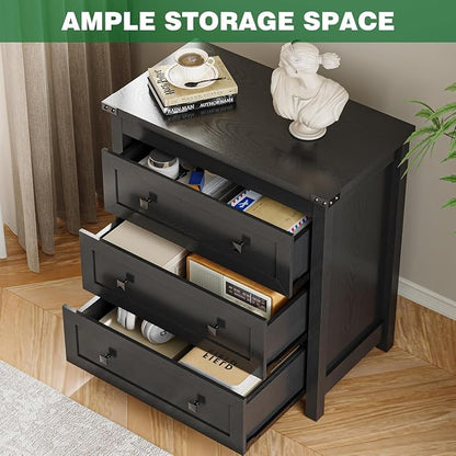 Dresser for Bedroom with 3 Drawers, 27.55" Wide Small Chests of Drawers - Image 3